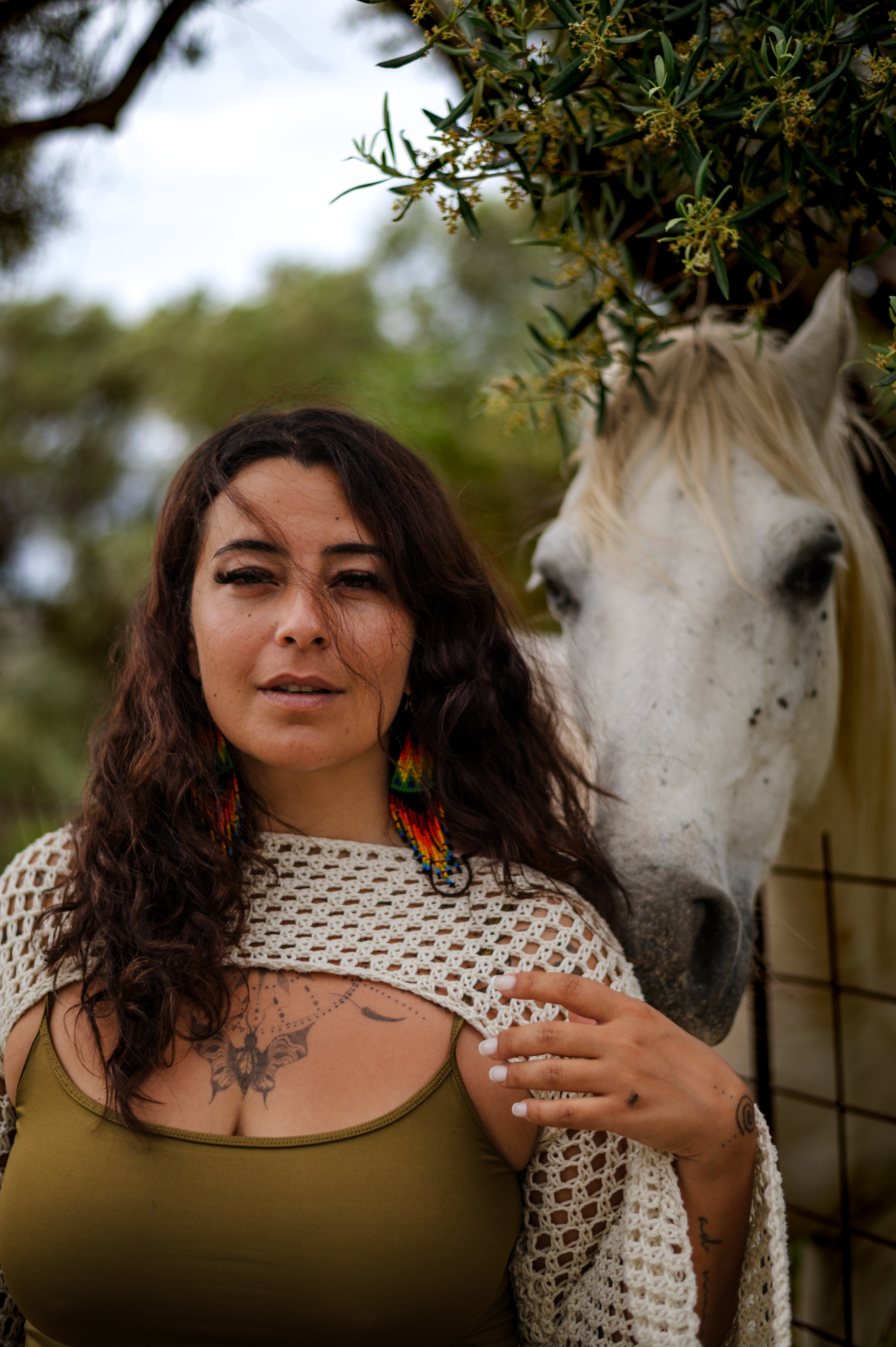 Portrait with a white horse, Crete